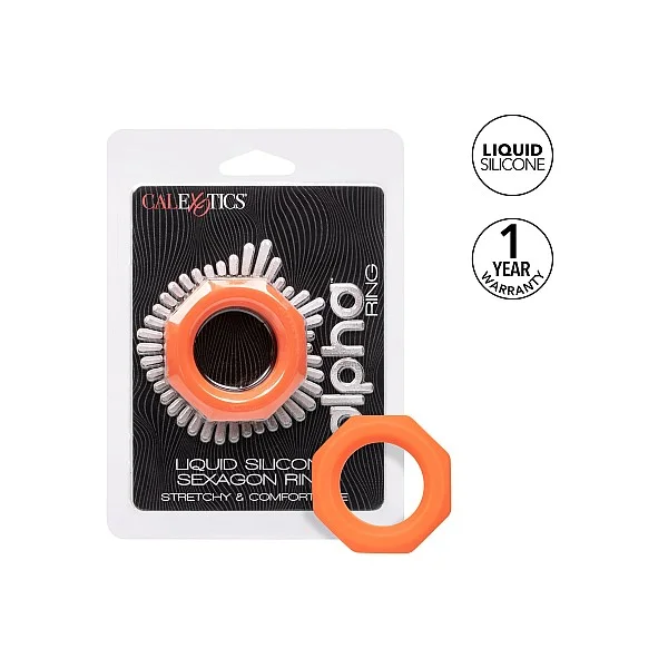 Alpha Sexagon Ring - Oranje van het merk Alpha - Cockringen - online kopen bij Masculum.nl. De discrete online seks-toys en erotisch heren ondergoed winkel voor gay & hetero mannen.