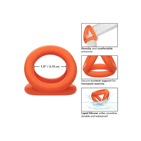 Alpha Tri-Ring - Oranje van het merk Alpha - Cockringen - online bestellen bij Masculum.nl. De discrete online seks-toys en erotisch heren ondergoed winkel voor gay & hetero mannen.