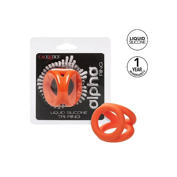 Alpha Tri-Ring - Oranje van het merk Alpha - Cockringen - online bestellen bij Masculum.nl. De discrete online seks-toys en erotisch heren ondergoed winkel voor gay & hetero mannen.