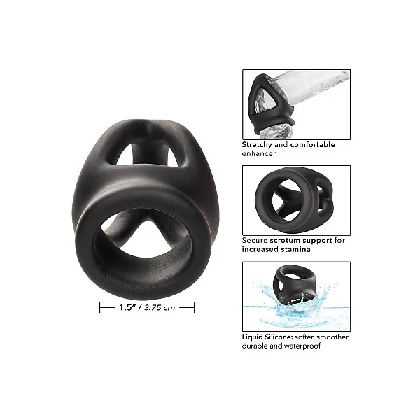 Alpha Dual Cage Ring - Zwart van het merk Alpha - Cockringen - online kopen bij Masculum.nl. De discrete online seks-toys en erotisch heren ondergoed winkel voor gay & hetero mannen.