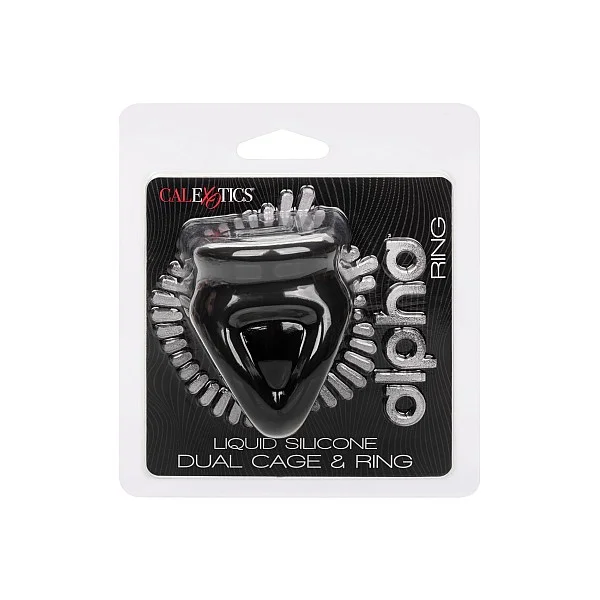 Alpha Dual Cage Ring - Zwart van het merk Alpha - Cockringen - online kopen bij Masculum.nl. De discrete online seks-toys en erotisch heren ondergoed winkel voor gay & hetero mannen.