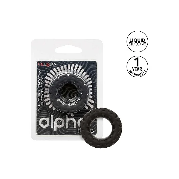 Alpha Prolong Tread Ring - Zwart van het merk Alpha - Cockringen - online kopen bij Masculum.nl. De discrete online seks-toys en erotisch heren ondergoed winkel voor gay & hetero mannen.