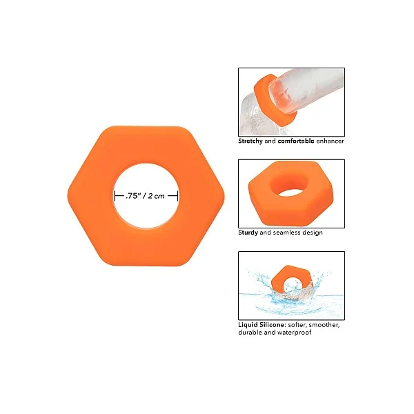 Alpha Prolong Sexagon Ring - Oranje van het merk Alpha - Cockringen - online bestellen bij Masculum.nl. De discrete online seks-toys en erotisch heren ondergoed winkel voor gay & hetero mannen.