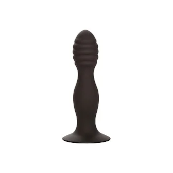 Ribbed Anal Stud - Zwart