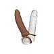 Performance Maxx Rechargeable Thick Dual Penetrator - Bruine huidskleur van het merk Performance Maxx - Penis Sleeves - online kopen bij Masculum.nl. De discrete online seks-toys en erotisch heren ondergoed winkel voor gay & hetero mannen.