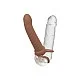 Performance Maxx Rechargeable Ribbed Dual Penetrator - Bruine huidskleur van het merk Performance Maxx - Penis Sleeves - online kopen bij Masculum.nl. De discrete online seks-toys en erotisch heren ondergoed winkel voor gay & hetero mannen.