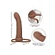 Performance Maxx Rechargeable Ribbed Dual Penetrator - Bruine huidskleur van het merk Performance Maxx - Penis Sleeves - online kopen bij Masculum.nl. De discrete online seks-toys en erotisch heren ondergoed winkel voor gay & hetero mannen.