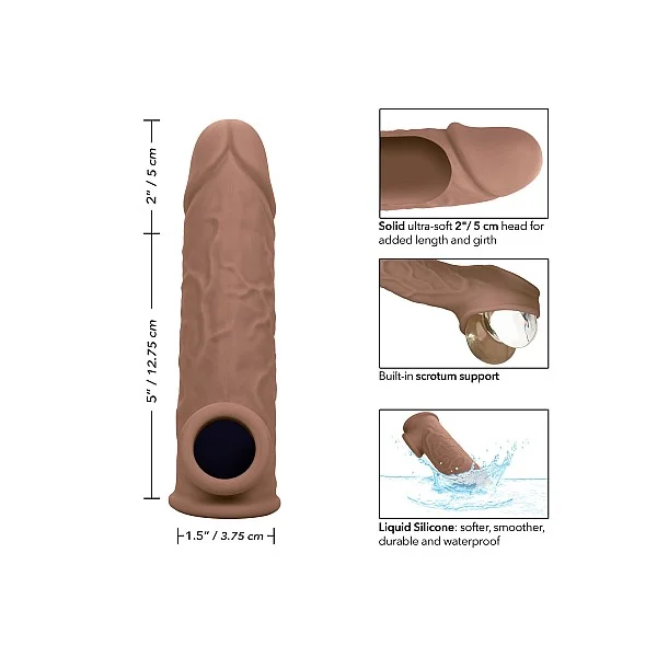 Life-Like Extension 7 Inch - Bruine huidskleur van het merk Performance Maxx - Penis Sleeves - online bestellen bij Masculum.nl. De discrete online seks-toys en erotisch heren ondergoed winkel voor gay & hetero mannen.