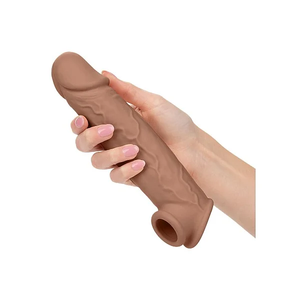 Life-Like Extension 8 Inch - Bruine huidskleur van het merk Performance Maxx - Penis Sleeves - online bestellen bij Masculum.nl. De discrete online seks-toys en erotisch heren ondergoed winkel voor gay & hetero mannen.