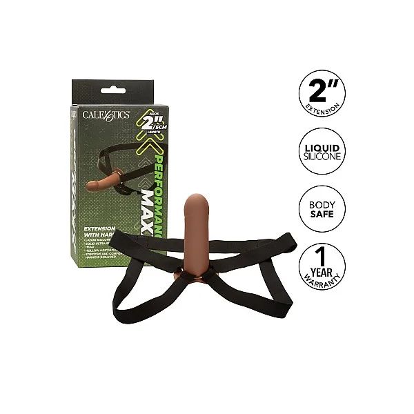 Extension W Harness - Bruine huidskleur van het merk Performance Maxx - Voorbinddildo's - online kopen bij Masculum.nl. De discrete online seks-toys en erotisch heren ondergoed winkel voor gay & hetero mannen.