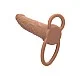 Rechargeable Dual Penetrator - Bruine huidskleur van het merk Performance Maxx - Voorbinddildo's - online bestellen bij Masculum.nl. De discrete online seks-toys en erotisch heren ondergoed winkel voor gay & hetero mannen.