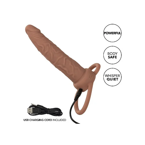 Rechargeable Dual Penetrator - Bruine huidskleur van het merk Performance Maxx - Voorbinddildo's - online bestellen bij Masculum.nl. De discrete online seks-toys en erotisch heren ondergoed winkel voor gay & hetero mannen.