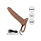 Rechargeable Dual Penetrator - Bruine huidskleur van het merk Performance Maxx - Voorbinddildo's - online bestellen bij Masculum.nl. De discrete online seks-toys en erotisch heren ondergoed winkel voor gay & hetero mannen.