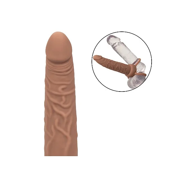 Rechargeable Dual Penetrator - Bruine huidskleur van het merk Performance Maxx - Voorbinddildo's - online bestellen bij Masculum.nl. De discrete online seks-toys en erotisch heren ondergoed winkel voor gay & hetero mannen.