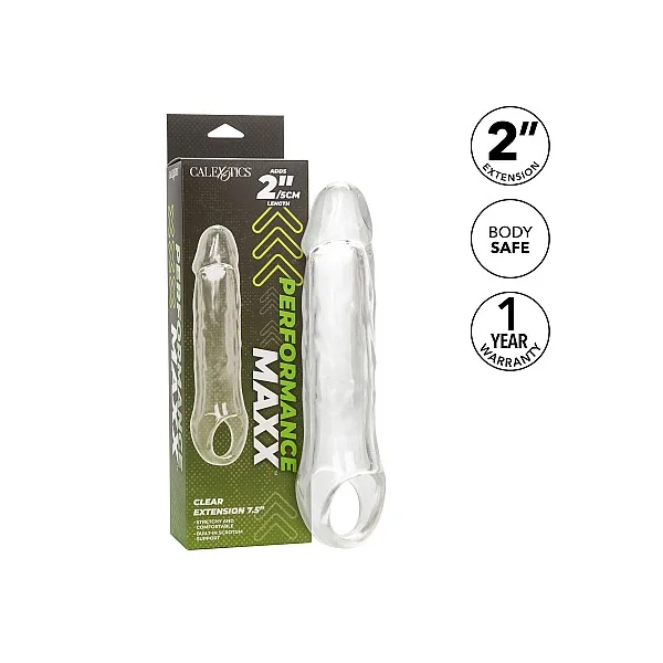 Performance Maxx Clear Extension 7.5' - Transparant van het merk Performance Maxx - Penis Sleeves - online kopen bij Masculum.nl. De discrete online seks-toys en erotisch heren ondergoed winkel voor gay & hetero mannen.