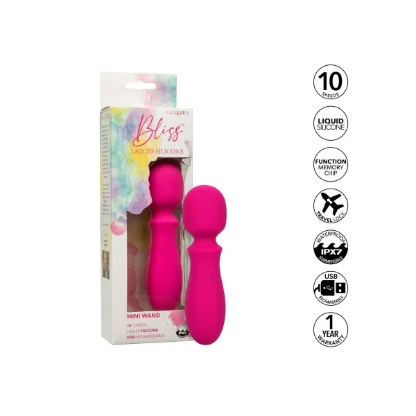Bliss Liquid Silicone Mini Wand - Roze van het merk Bliss - Kleine Mini Wand Massager - online bestellen bij Masculum.nl. De discrete online seks-toys en erotisch heren ondergoed winkel voor gay & hetero mannen.