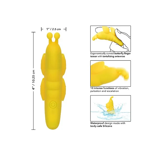 The Butterfly Vibe - Geel van het merk Neon Vibes - Vingervibrators - online kopen bij Masculum.nl. De discrete online seks-toys en erotisch heren ondergoed winkel voor gay & hetero mannen.