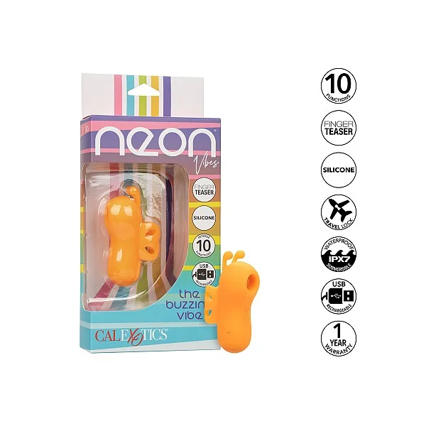The Buzzing Vibe - Oranje van het merk Neon Vibes - Vingervibrators - online kopen bij Masculum.nl. De discrete online seks-toys en erotisch heren ondergoed winkel voor gay & hetero mannen.