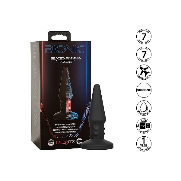 Bionic Beaded Rimming Probe - Zwart van het merk Bionic - Buttplugs - online bestellen bij Masculum.nl. De discrete online seks-toys en erotisch heren ondergoed winkel voor gay & hetero mannen.