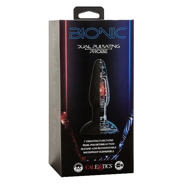 Bionic Dual Pulsating Probe - Zwart van het merk Bionic - Buttplugs - online bestellen bij Masculum.nl. De discrete online seks-toys en erotisch heren ondergoed winkel voor gay & hetero mannen.