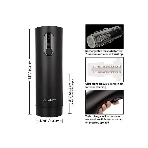 Bionic Thrusting Masturbator - Zwart van het merk Bionic - Sleeve Masturbators - online kopen bij Masculum.nl. De discrete online seks-toys en erotisch heren ondergoed winkel voor gay & hetero mannen.