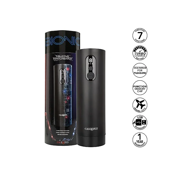 Bionic Thrusting Masturbator - Zwart van het merk Bionic - Sleeve Masturbators - online kopen bij Masculum.nl. De discrete online seks-toys en erotisch heren ondergoed winkel voor gay & hetero mannen.