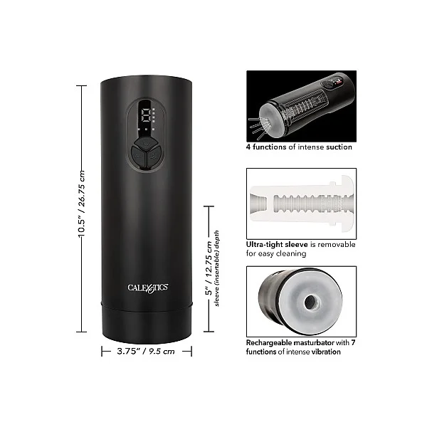 Bionic Suck + Vibr Masturbator - Zwart van het merk Bionic - Sleeve Masturbators - online bestellen bij Masculum.nl. De discrete online seks-toys en erotisch heren ondergoed winkel voor gay & hetero mannen.
