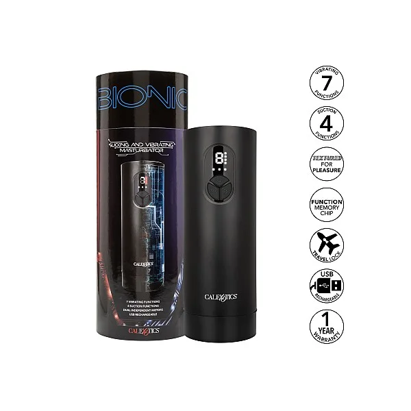 Bionic Suck + Vibr Masturbator - Zwart van het merk Bionic - Sleeve Masturbators - online bestellen bij Masculum.nl. De discrete online seks-toys en erotisch heren ondergoed winkel voor gay & hetero mannen.
