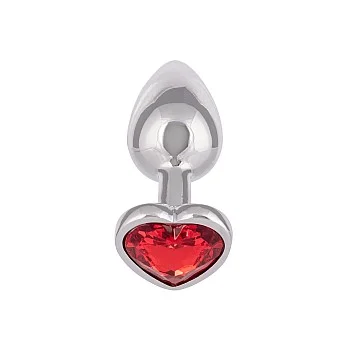 Jewel Small Ruby Heart Plug - Rood