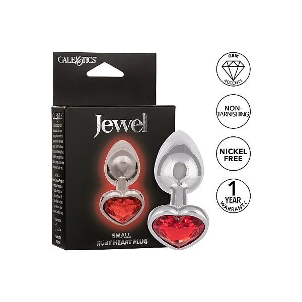 Jewel Small Ruby Heart Plug - Rood van het merk Jewel - Buttplugs - online kopen bij Masculum.nl. De discrete online seks-toys en erotisch heren ondergoed winkel voor gay & hetero mannen.