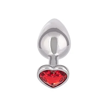 Jewel Large Ruby Heart Plug - Rood