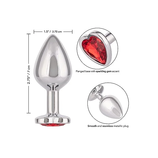 Jewel Large Ruby Heart Plug - Rood van het merk Jewel - Buttplug met Siersteen - online kopen bij Masculum.nl. De discrete online seks-toys en erotisch heren ondergoed winkel voor gay & hetero mannen.