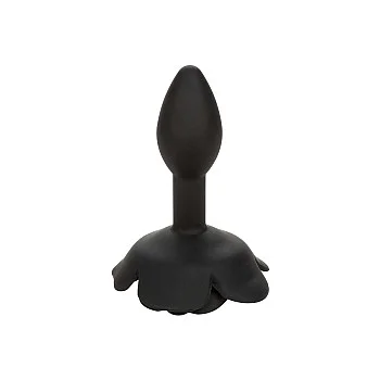 Small Rose Anal Plug - Zwart