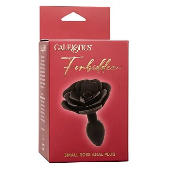 Small Rose Anal Plug - Zwart