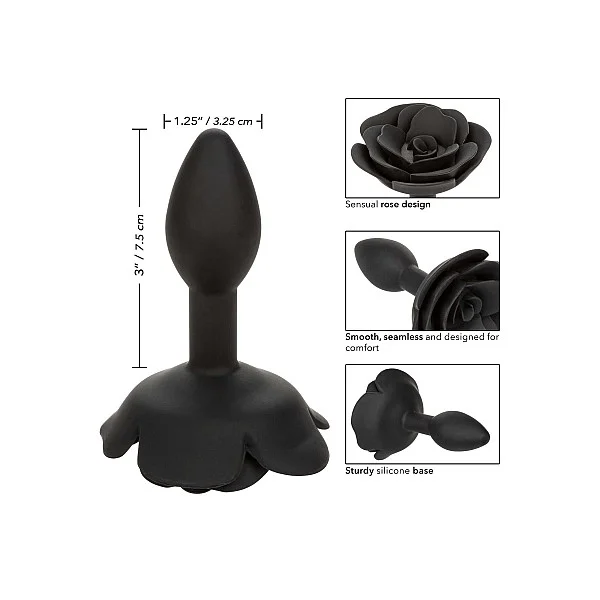 Small Rose Anal Plug - Zwart van het merk Forbidden - Buttplugs - online bestellen bij Masculum.nl. De discrete online seks-toys en erotisch heren ondergoed winkel voor gay & hetero mannen.