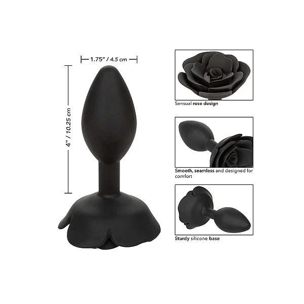 Large Rose Anal Plug - Zwart van het merk Forbidden - Buttplugs - online kopen bij Masculum.nl. De discrete online seks-toys en erotisch heren ondergoed winkel voor gay & hetero mannen.