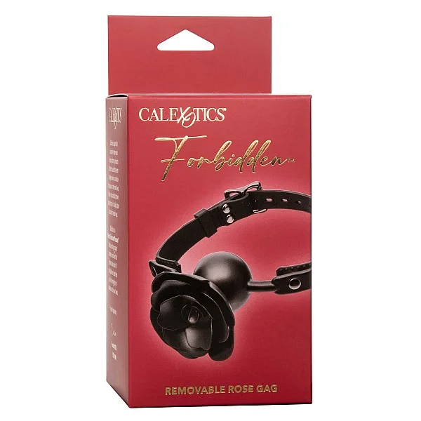 Removable Rose Gag - Zwart van het merk Forbidden - Ball Gags - online bestellen bij Masculum.nl. De discrete online seks-toys en erotisch heren ondergoed winkel voor gay & hetero mannen.