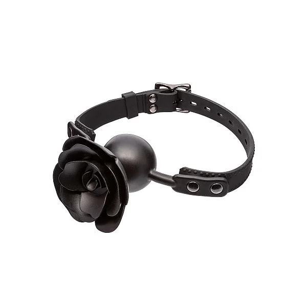 Removable Rose Gag - Zwart van het merk Forbidden - Ball Gags - online bestellen bij Masculum.nl. De discrete online seks-toys en erotisch heren ondergoed winkel voor gay & hetero mannen.