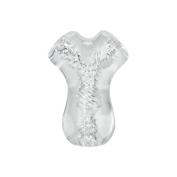 Cyclone Dual Ribbed Stroker - Transparant van het merk Cyclone - Sleeve Masturbators - online kopen bij Masculum.nl. De discrete online seks-toys en erotisch heren ondergoed winkel voor gay & hetero mannen.