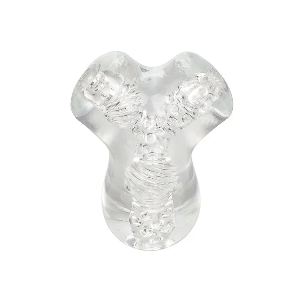 Cyclone Dual Ribbed Stroker - Transparant van het merk Cyclone - Sleeve Masturbators - online kopen bij Masculum.nl. De discrete online seks-toys en erotisch heren ondergoed winkel voor gay & hetero mannen.
