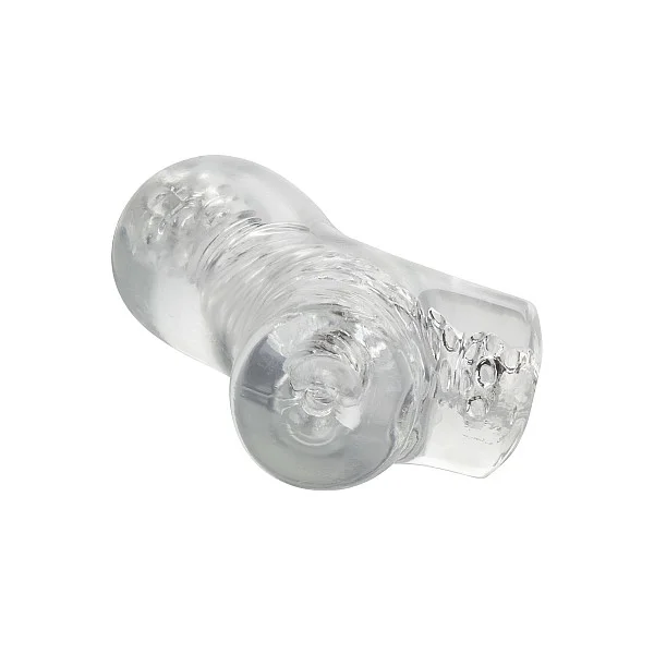Cyclone Dual Ribbed Stroker - Transparant van het merk Cyclone - Sleeve Masturbators - online kopen bij Masculum.nl. De discrete online seks-toys en erotisch heren ondergoed winkel voor gay & hetero mannen.