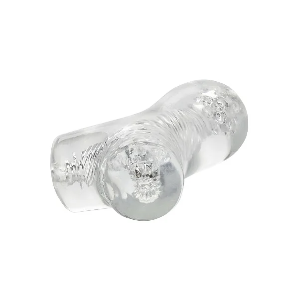 Cyclone Dual Ribbed Stroker - Transparant van het merk Cyclone - Sleeve Masturbators - online kopen bij Masculum.nl. De discrete online seks-toys en erotisch heren ondergoed winkel voor gay & hetero mannen.