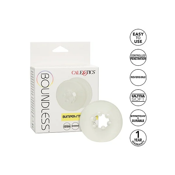 Boundless Bumper-Stroker Ring - Transparant van het merk Boundless - Sleeve Masturbators - online bestellen bij Masculum.nl. De discrete online seks-toys en erotisch heren ondergoed winkel voor gay & hetero mannen.