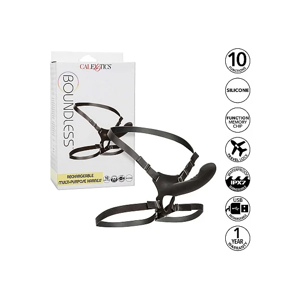 Boundless Rechargeable Harness - Zwart van het merk Boundless -  - online bestellen bij Masculum.nl. De discrete online seks-toys en erotisch heren ondergoed winkel voor gay & hetero mannen.