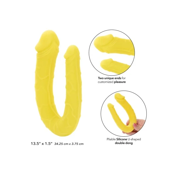 Boundless AC/DC Dong - Geel van het merk Boundless - Dubbele Dildo - online kopen bij Masculum.nl. De discrete online seks-toys en erotisch heren ondergoed winkel voor gay & hetero mannen.