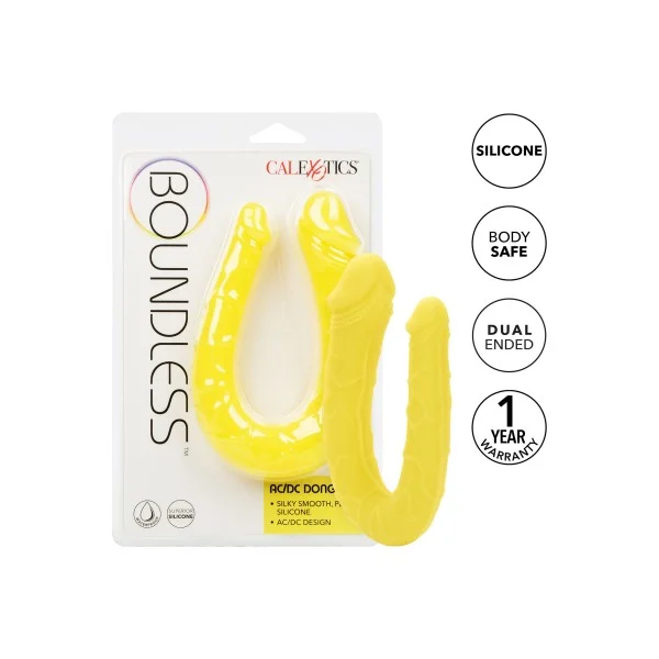 Boundless AC/DC Dong - Geel van het merk Boundless - Dubbele Dildo - online kopen bij Masculum.nl. De discrete online seks-toys en erotisch heren ondergoed winkel voor gay & hetero mannen.