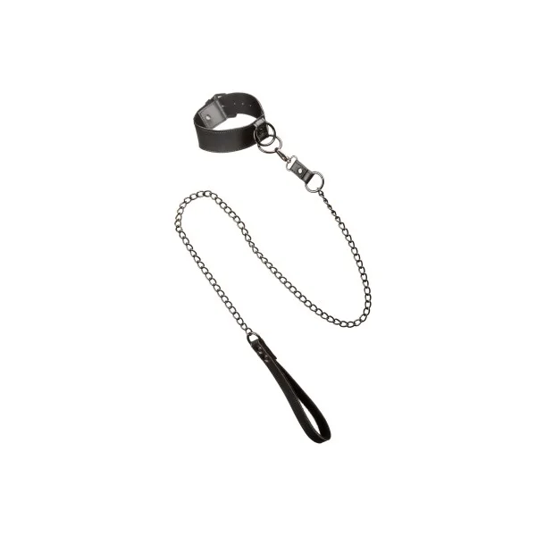Euphoria Collection Halsband met Kettinglijn - Zwart van het merk Euphoria - BDSM Collars - online bestellen bij Masculum.nl. De discrete online seks-toys en erotisch heren ondergoed winkel voor gay & hetero mannen.