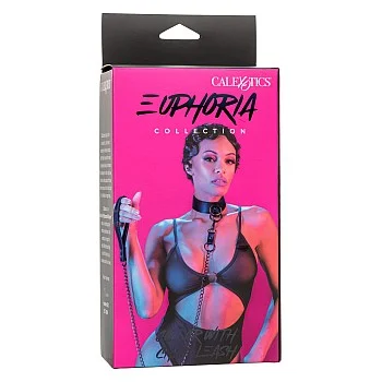 Euphoria Collection Halsband met Kettinglijn - Zwart