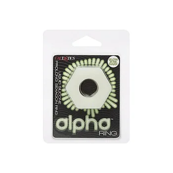 Alpha Glow-In-The-Dark Liquid Silicone Prolong Sexagon Ring