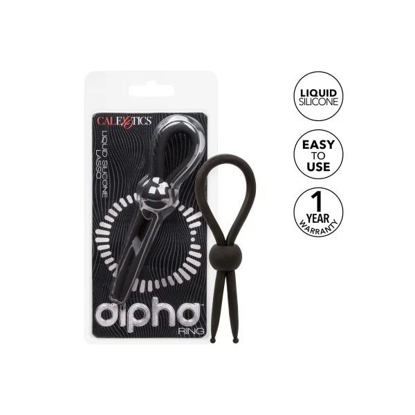 Alpha Liquid Silicone Lasso - Zwart van het merk Alpha - Siliconen Cockringen - online kopen bij Masculum.nl. De discrete online seks-toys en erotisch heren ondergoed winkel voor gay & hetero mannen.